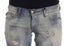 Cavalli Blue Wash Cotton Slim Fit Bootcut Jeans